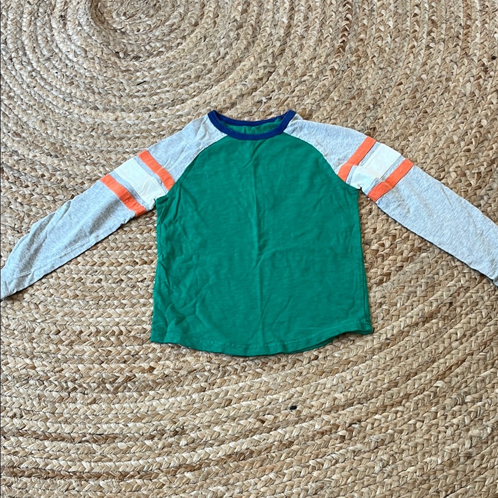 Green and Gray Kids Raglan Shirt